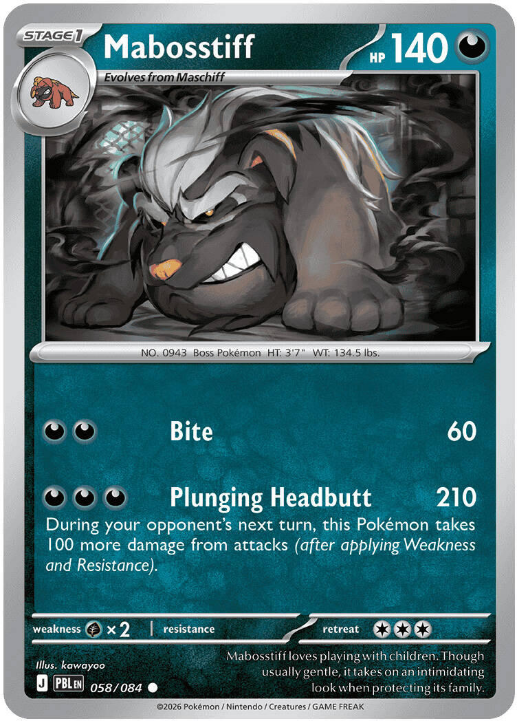 Mabosstiff (058/084) [Mega Evolution: Pitch Black] | Total Play