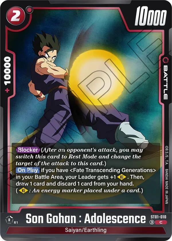 Son Gohan : Adolescence (ST01-010) [Story Booster 01] | Total Play