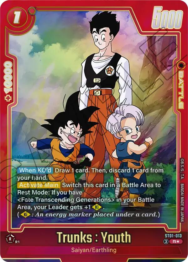 Trunks : Youth (ST01-013) (Alternate Art) [Story Booster 01] | Total Play