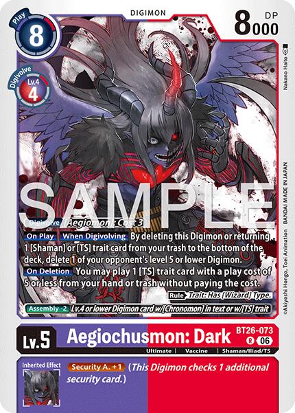 Aegiochusmon: Dark [BT26-073] [Timeless Bonds] | Total Play