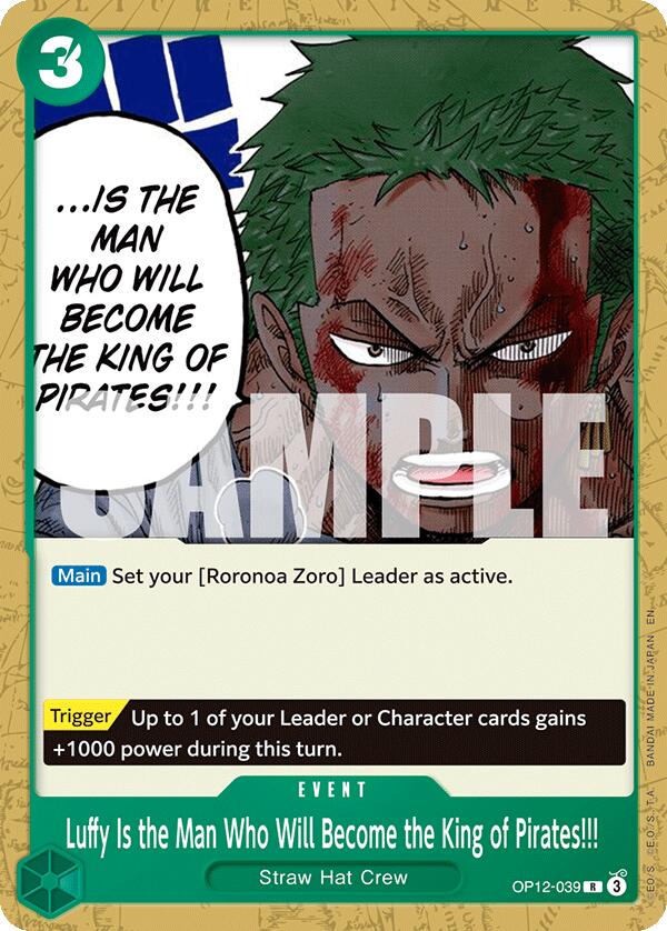 Luffy Is the Man Who Will Become the King of Pirates!!! [Starter Deck: GREEN Roronoa Zoro] | Total Play