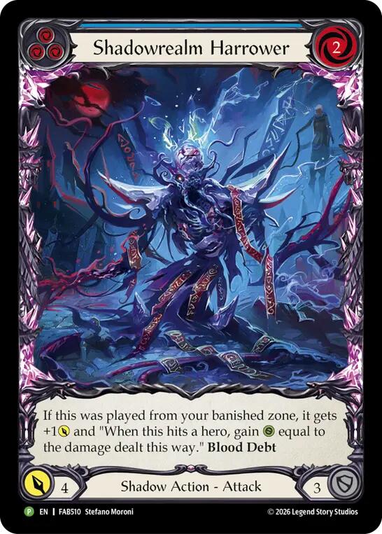 Shadowrealm Harrower (Blue) [FAB510] (Promo)  Rainbow Foil | Total Play
