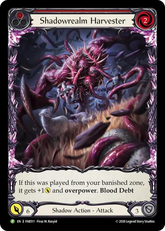 Shadowrealm Harvester (Red) [FAB511] (Promo)  Rainbow Foil | Total Play