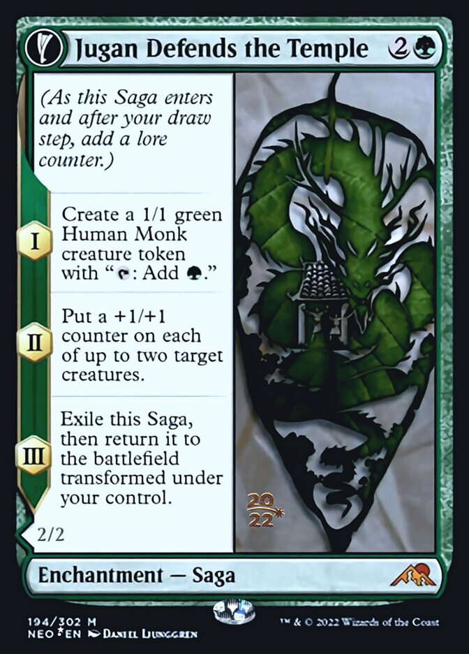 Jugan Defends the Temple // Remnant of the Rising Star [Kamigawa: Neon Dynasty Prerelease Promos] | Total Play