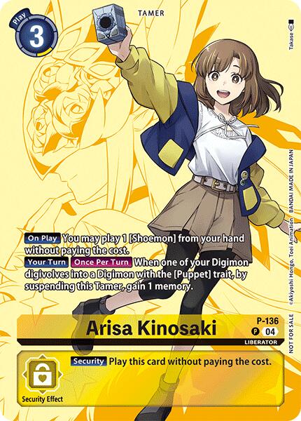 Arisa Kinosaki [P-136] (Digimon Liberator D-Storage Set) [Promotional Cards] | Total Play