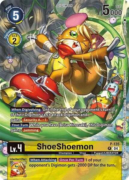 ShoeShoemon [P-135] (Digimon Liberator D-Storage Set) [Promotional Cards] | Total Play