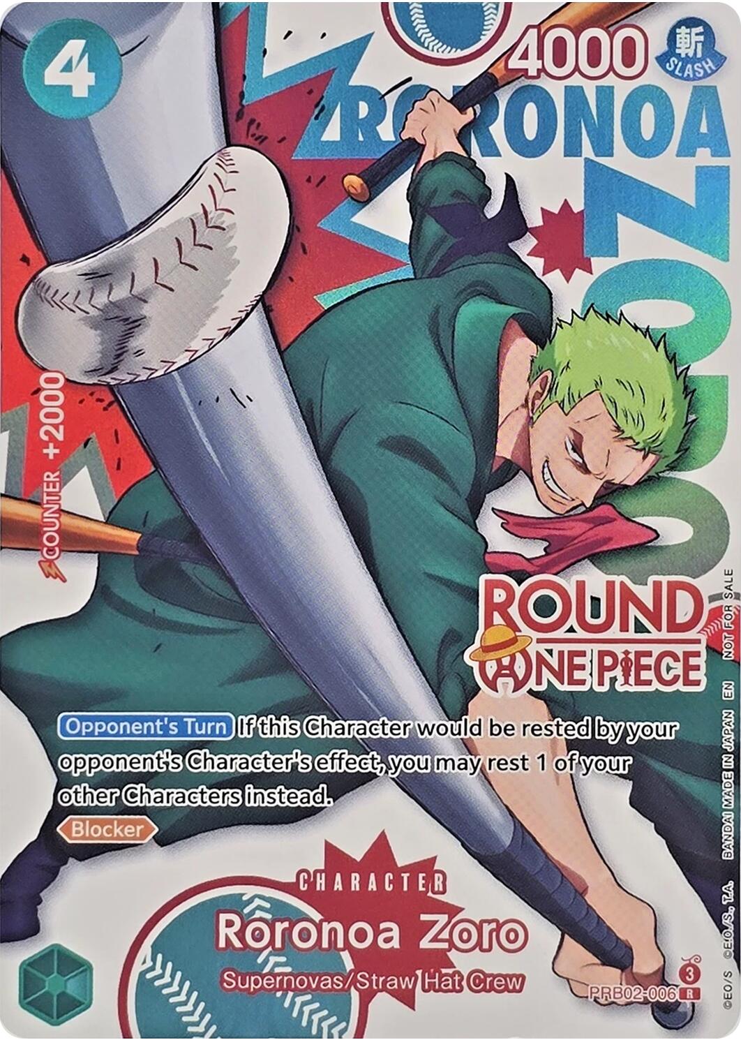 Roronoa Zoro (Round 1 Promo) [One Piece Promotion Cards] | Total Play