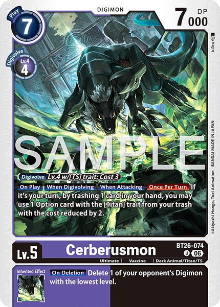 Cerberusmon [BT26-074] [Timeless Bonds] | Total Play