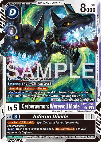 Cerberusmon: Werewolf Mode // Inferno Divide [BT26-056] [Timeless Bonds] | Total Play