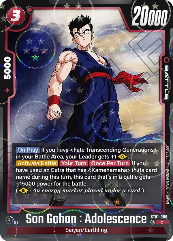 Son Gohan : Adolescence (ST01-009) (Dragon Ball Pattern) [Story Booster 01] | Total Play