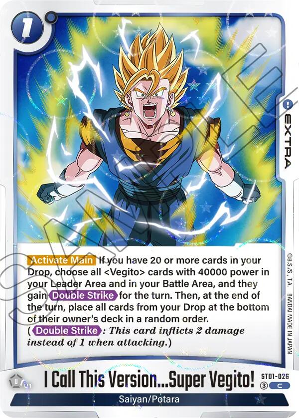 I Call This Version...Super Vegito! (Dragon Ball Pattern) [Story Booster 01] | Total Play