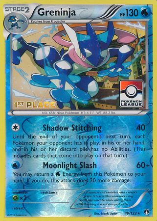 Greninja (40/122) (League Promo 1st Place) [XY: BREAKpoint] | Total Play