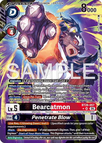 Bearcatmon // Penetrate Blow [BT26-057] (Alternate Art) [Timeless Bonds] | Total Play