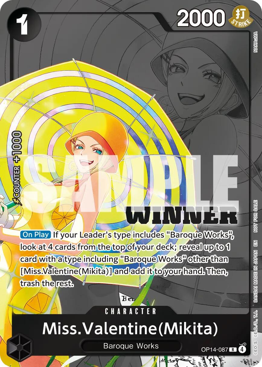 Miss.Valentine(Mikita) (Winner Pack 2026 Vol. 3) [One Piece Promotion Cards] | Total Play