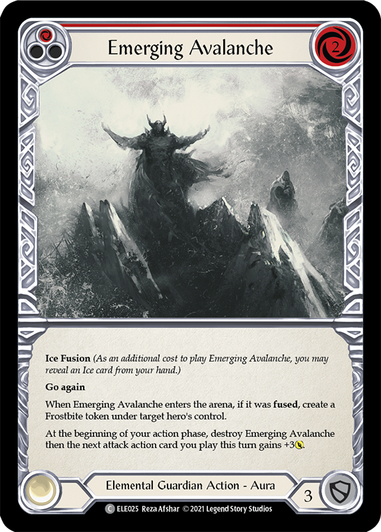 Emerging Avalanche (Red) [ELE025] (Tales of Aria)  1st Edition Rainbow Foil | Total Play