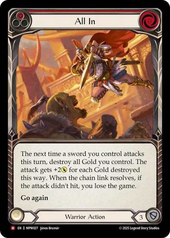 All In (Red) [MPW027] (Mastery Pack Warrior)  Rainbow Foil | Total Play