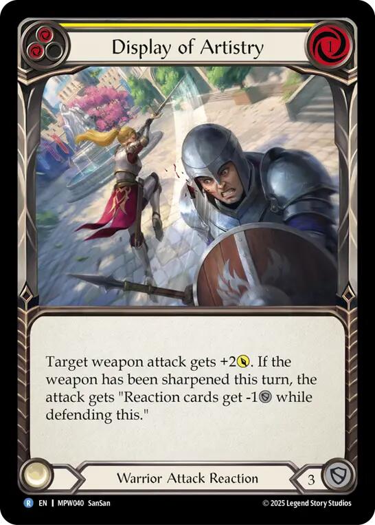 Display of Artistry (Yellow) [MPW040] (Mastery Pack Warrior)  Rainbow Foil | Total Play