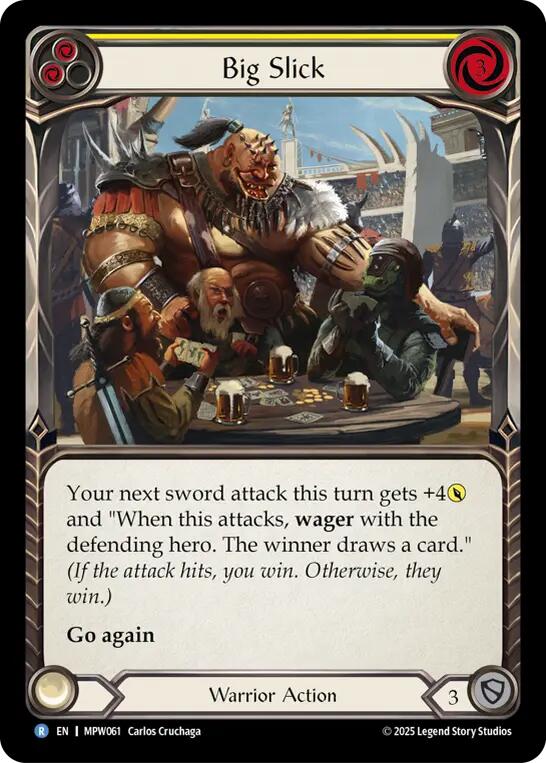 Big Slick (Yellow) [MPW061] (Mastery Pack Warrior)  Rainbow Foil | Total Play