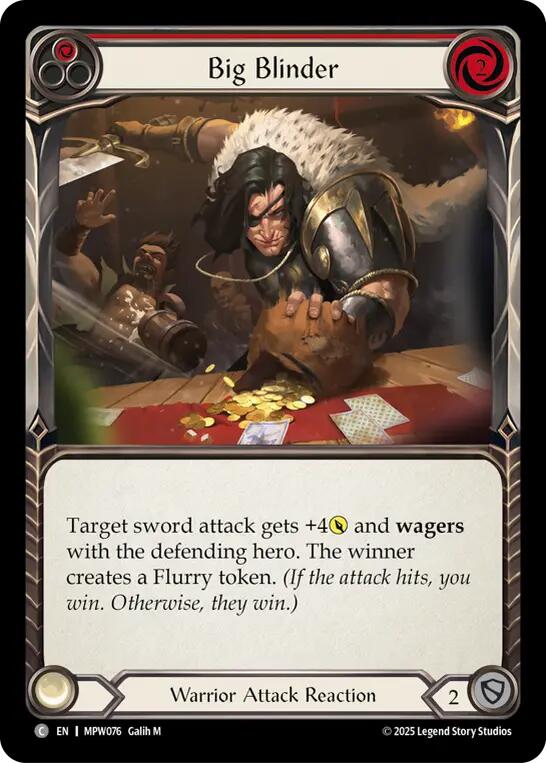 Big Blinder (Red) [MPW076] (Mastery Pack Warrior)  Rainbow Foil | Total Play