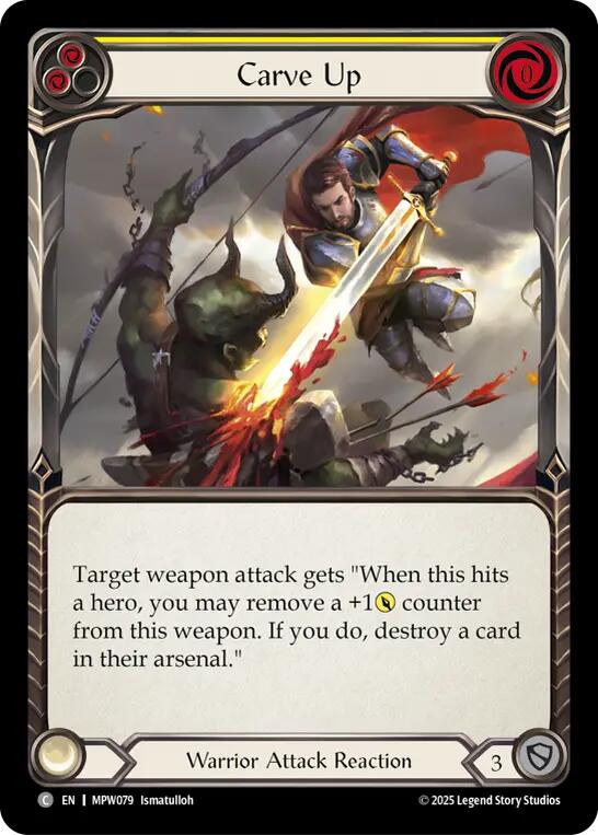 Carve Up (Yellow) [MPW079] (Mastery Pack Warrior)  Rainbow Foil | Total Play