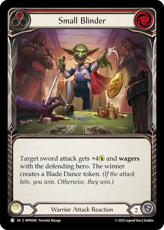 Small Blinder (Red) [MPW090] (Mastery Pack Warrior)  Rainbow Foil | Total Play
