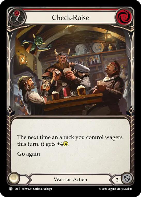 Check-Raise (Red) [MPW099] (Mastery Pack Warrior)  Rainbow Foil | Total Play