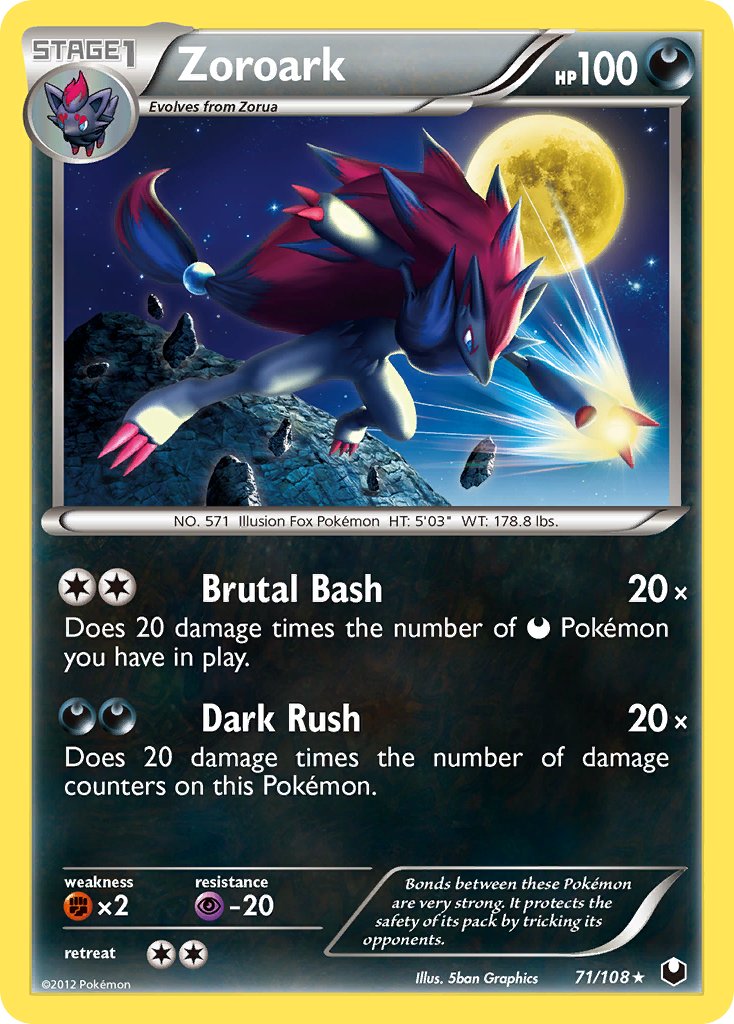 Zoroark (71/108) (Cracked Ice Holo) (Theme Deck Exclusive) [Black & White: Dark Explorers] | Total Play