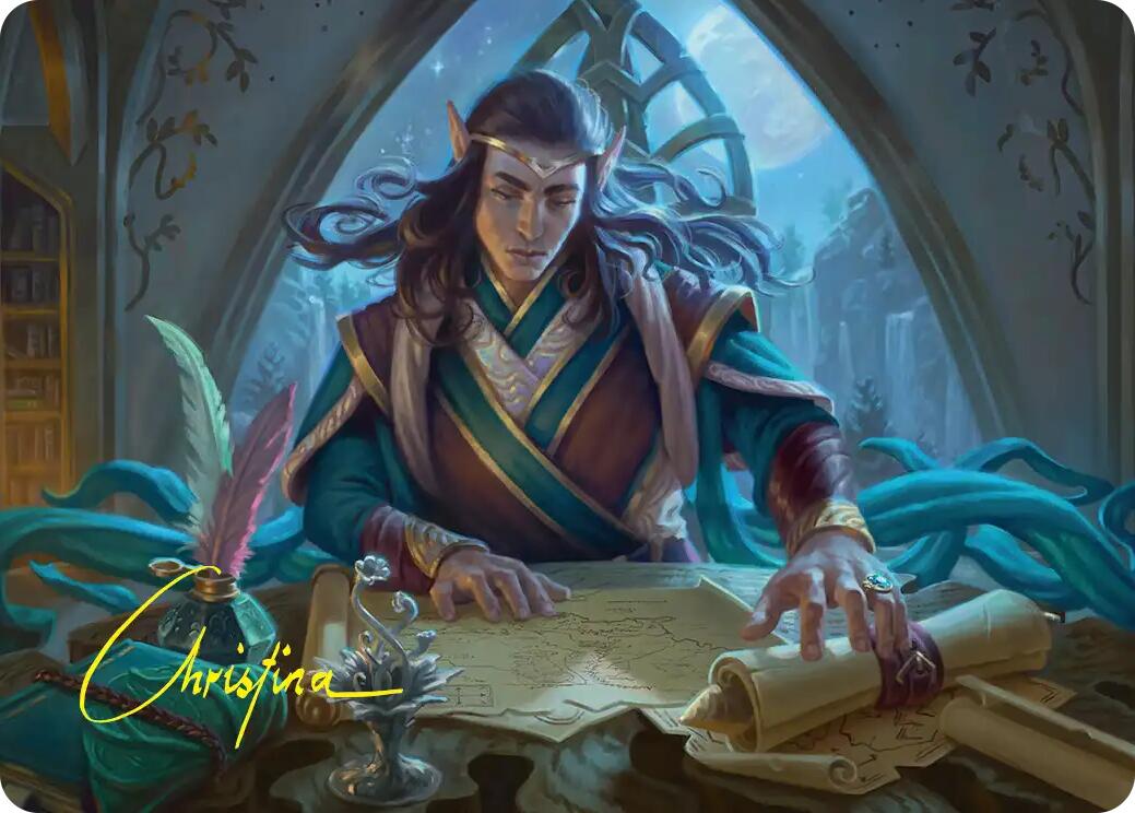 Elrond, Moon-Reader Art Card (Gold-Stamped Signature) [The Hobbit Art Series] | Total Play