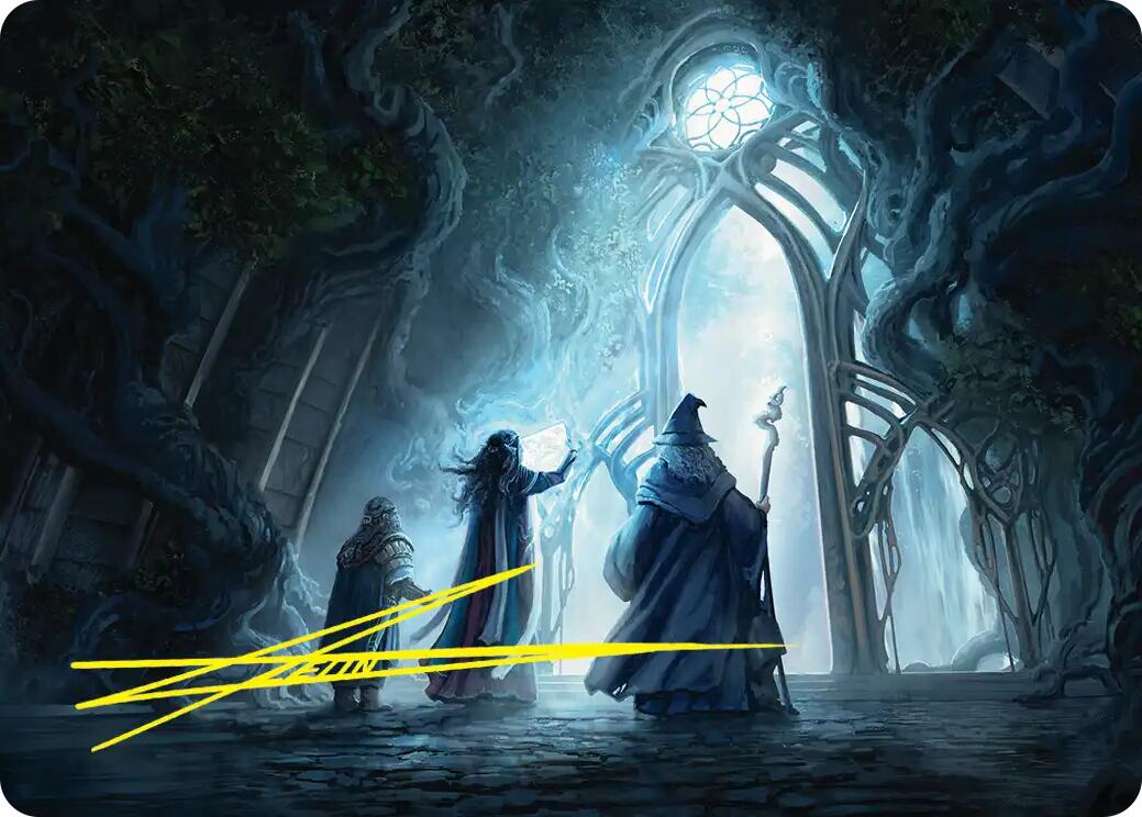 Uncover the Moon-Letters Art Card (Gold-Stamped Signature) [The Hobbit Art Series] | Total Play