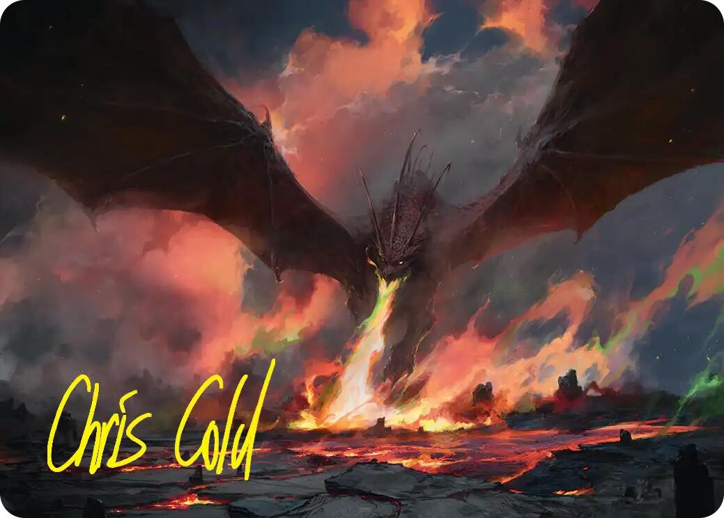 Smaug, the Great Calamity Art Card (Gold-Stamped Signature) [The Hobbit Art Series] | Total Play