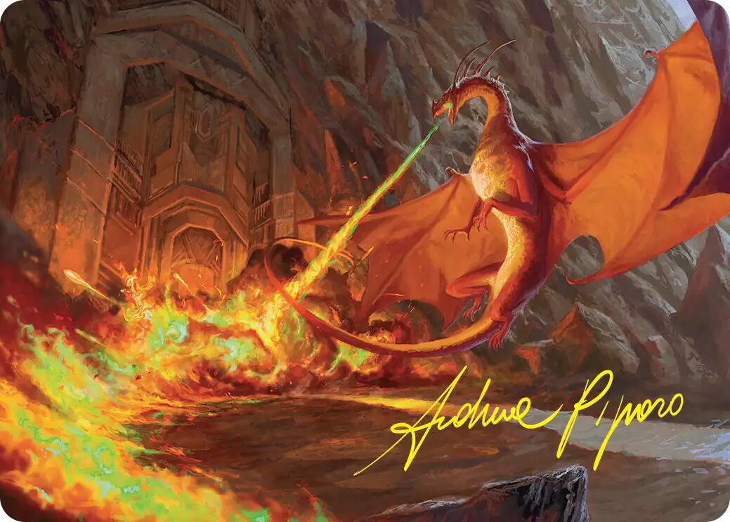 Smaug's Fury Art Card (Gold-Stamped Signature) [The Hobbit Art Series] | Total Play