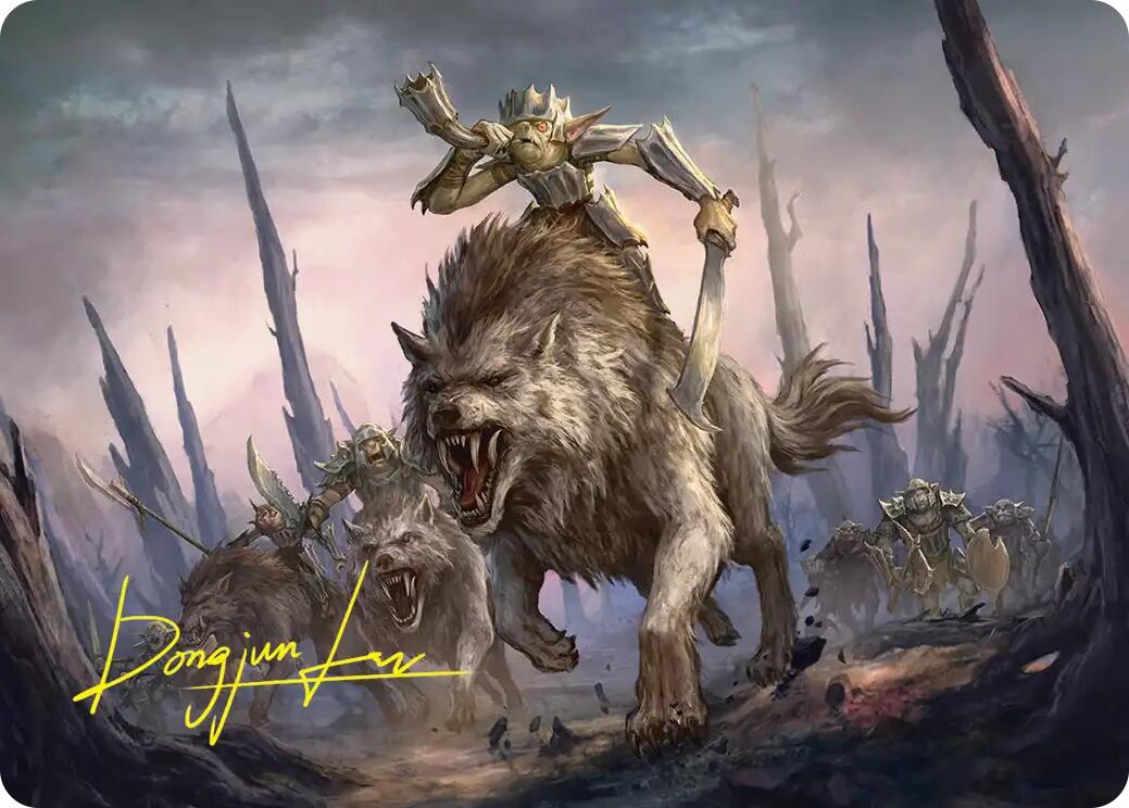 Signal the Onslaught Art Card (Gold-Stamped Signature) [The Hobbit Art Series] | Total Play