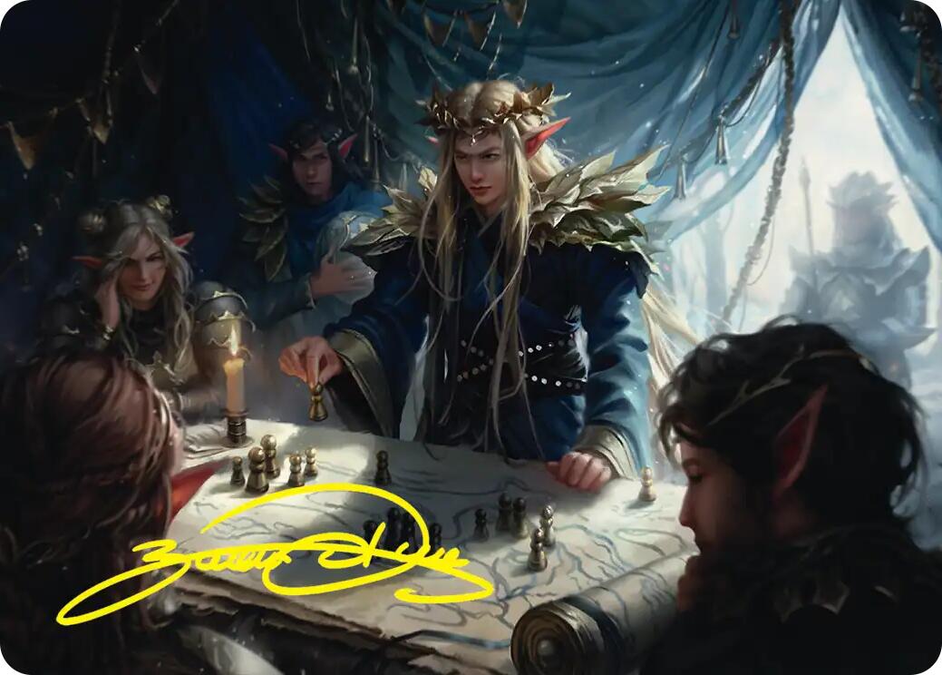 Thranduil the Strategist Art Card (Gold-Stamped Signature) [The Hobbit Art Series] | Total Play