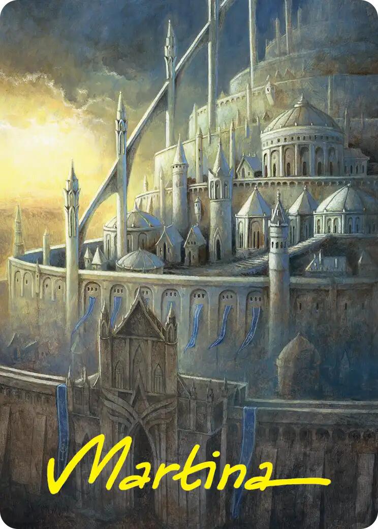 Minas Tirith Art Card (Gold-Stamped Signature) [The Hobbit Art Series] | Total Play