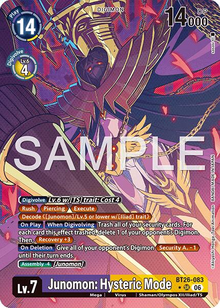 Junomon: Hysteric Mode [BT26-083] (Alternate Art) [Timeless Bonds] | Total Play