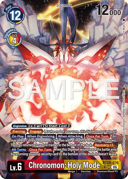 Chronomon: Holy Mode [BT26-016] (Alternate Art) [Timeless Bonds] | Total Play