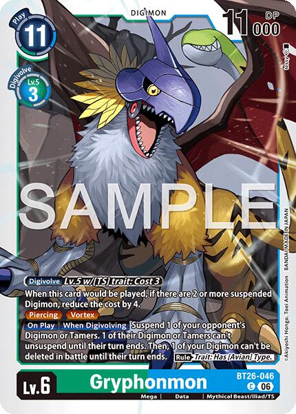 Gryphonmon [BT26-046] [Timeless Bonds] | Total Play