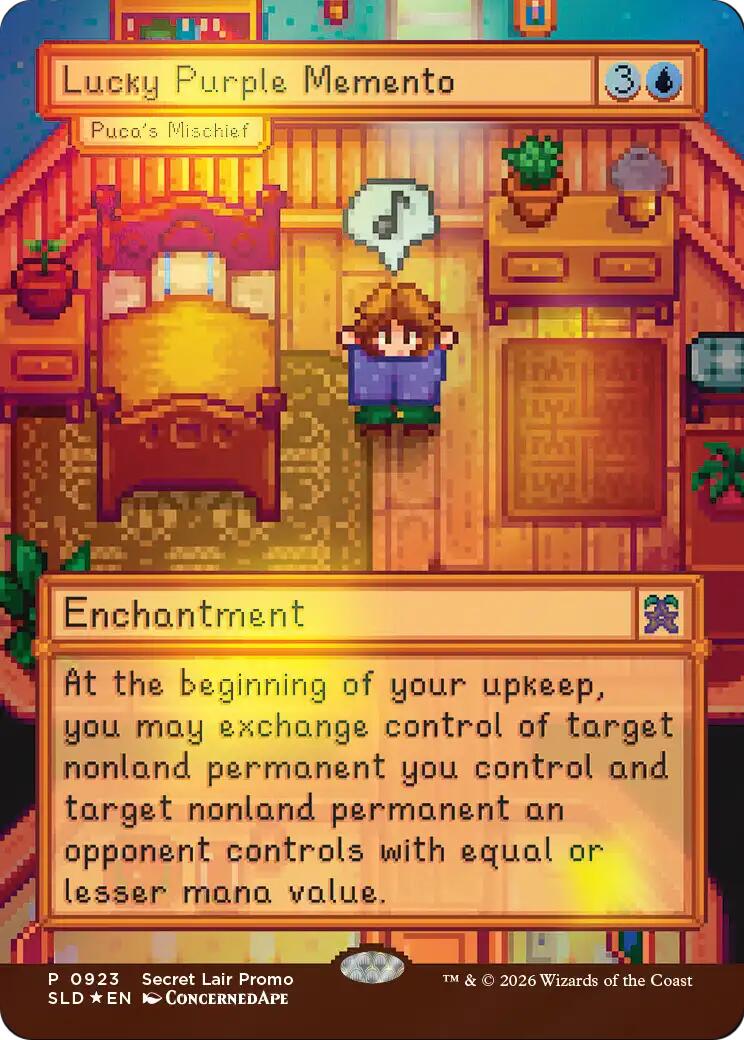 Lucky Purple Memento - Puca's Mischief [Secret Lair Drop Series] | Total Play