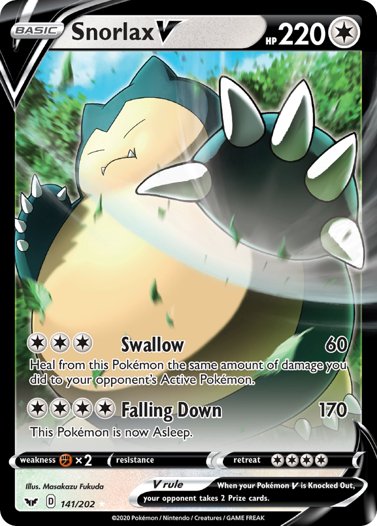 Snorlax V (141/202) [Sword & Shield: Base Set] | Total Play