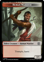 Mercenary // Human Warrior Double-Sided Token [Outlaws of Thunder Junction Tokens] | Total Play
