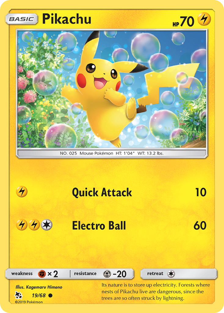 Pikachu (19/68) [Sun & Moon: Hidden Fates] | Total Play