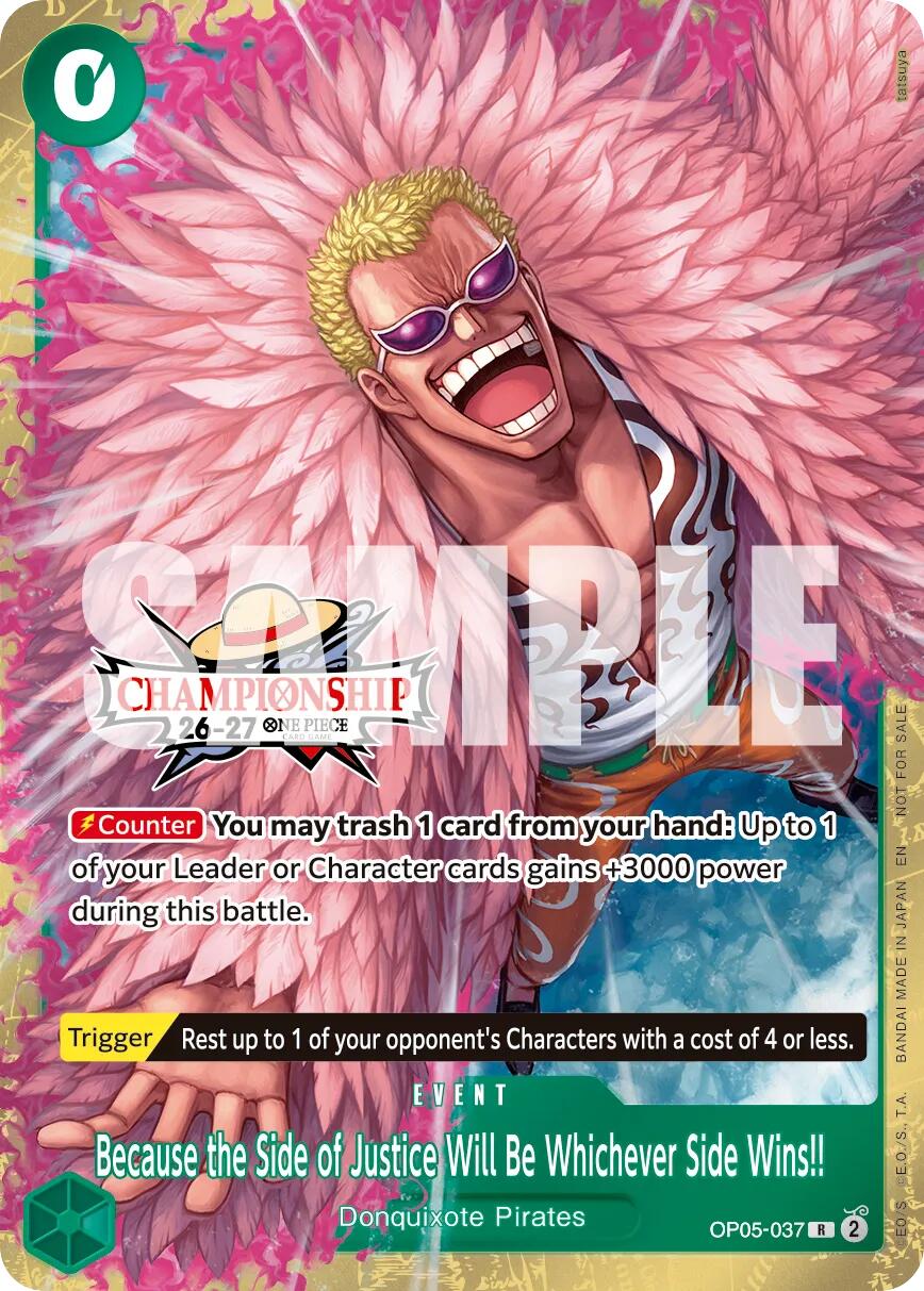 Because the Side of Justice Will Be Whichever Side Wins!! (CS 26-27 Celebration Pack) [One Piece Promotion Cards] | Total Play