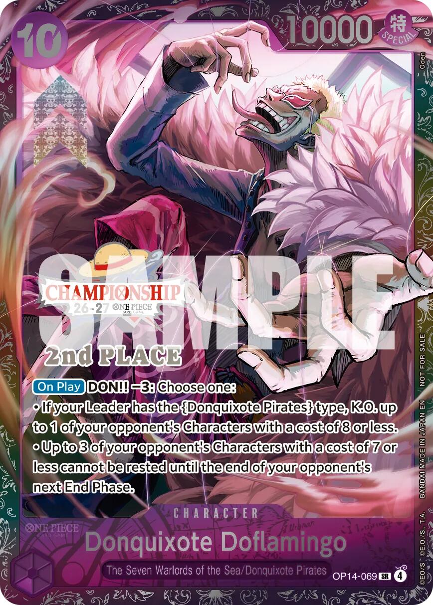 Donquixote Doflamingo (CS 26-27 2nd Place Trophy Card) [One Piece Promotion Cards] | Total Play