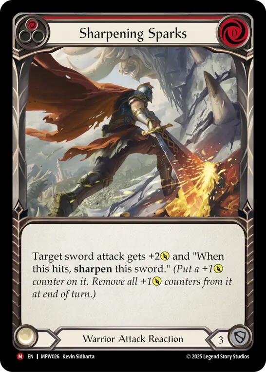 Sharpening Sparks (Red) [MPW026] (Mastery Pack Warrior) | Total Play