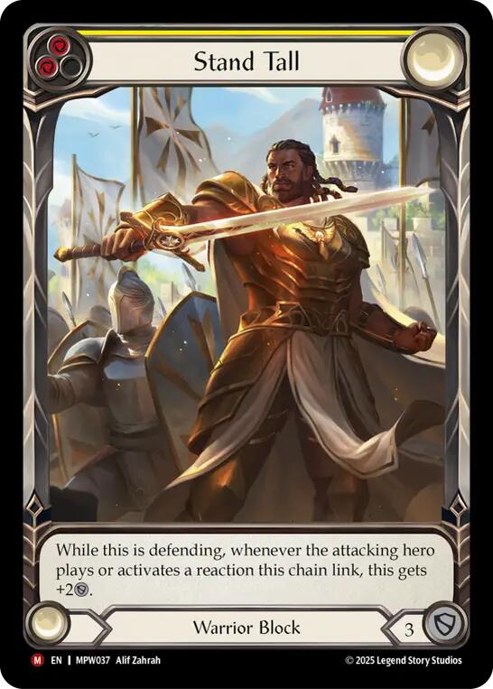 Stand Tall (Yellow) (Extended Art) [MPW037] (Mastery Pack Warrior)  Rainbow Foil | Total Play