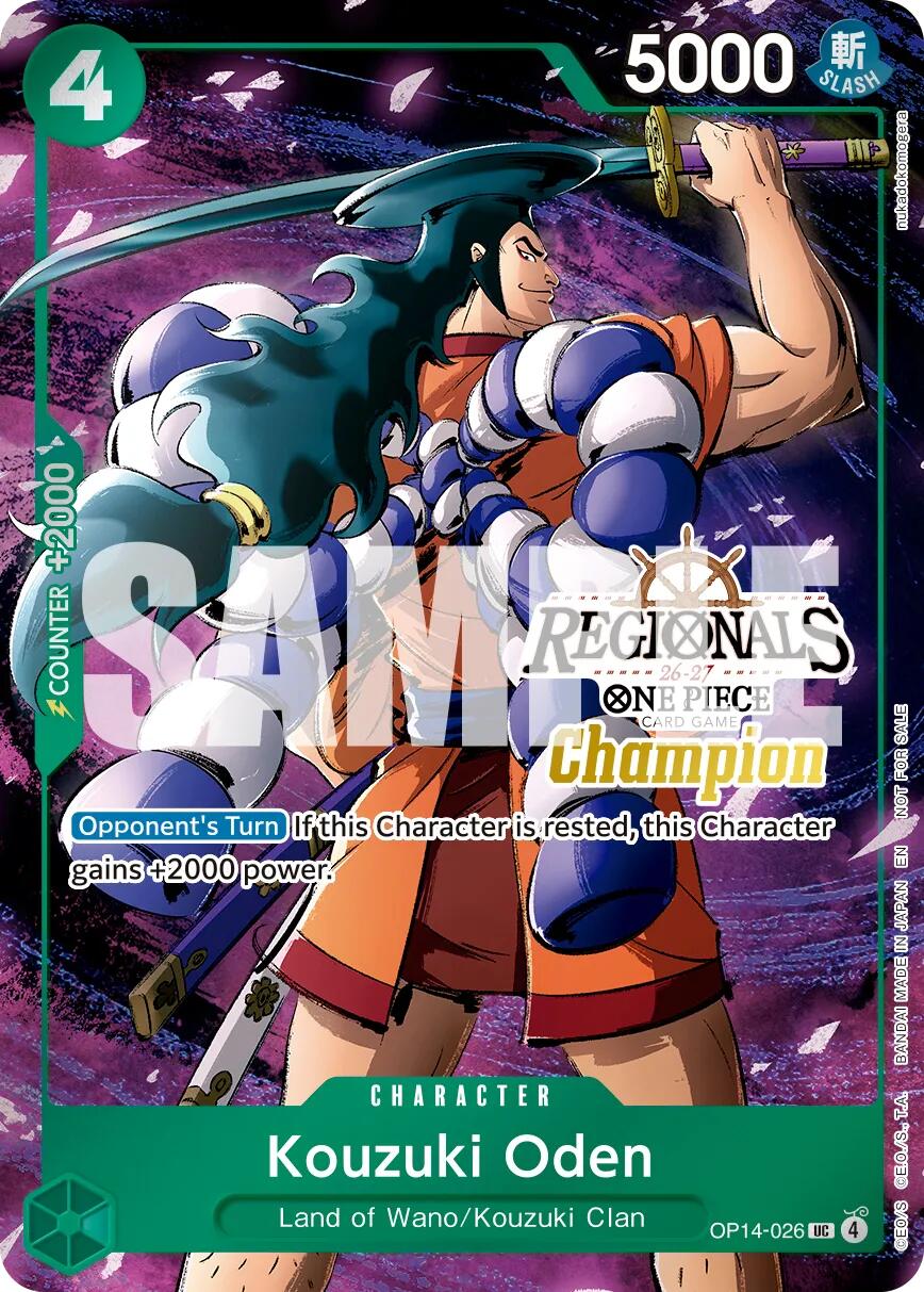 Kouzuki Oden (Regionals Champion Card Set 26-27 Vol.2) [One Piece Promotion Cards] | Total Play
