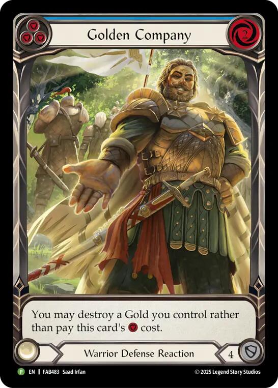 Golden Company (Blue) [FAB483] (Promo)  Rainbow Foil | Total Play