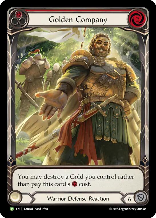 Golden Company (Red) [FAB481] (Promo)  Rainbow Foil | Total Play