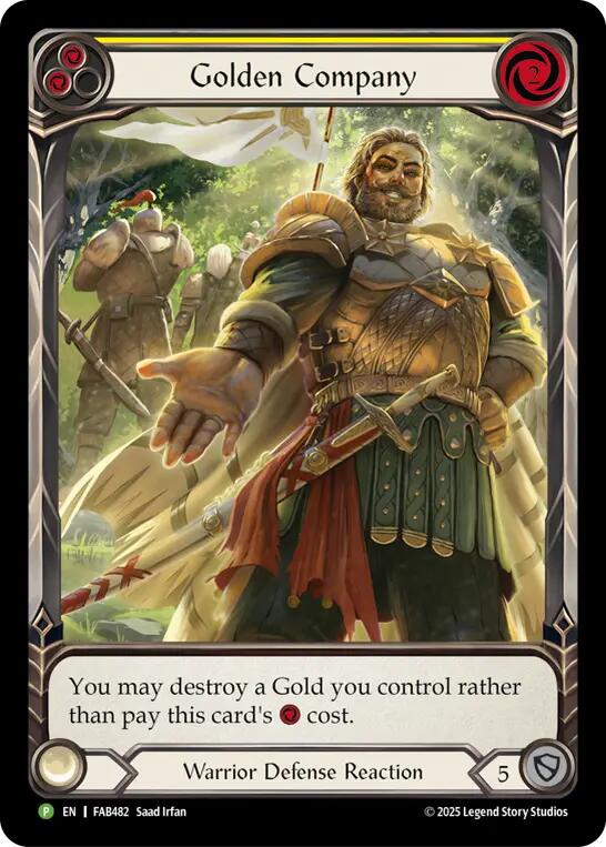 Golden Company (Yellow) [FAB482] (Promo)  Rainbow Foil | Total Play