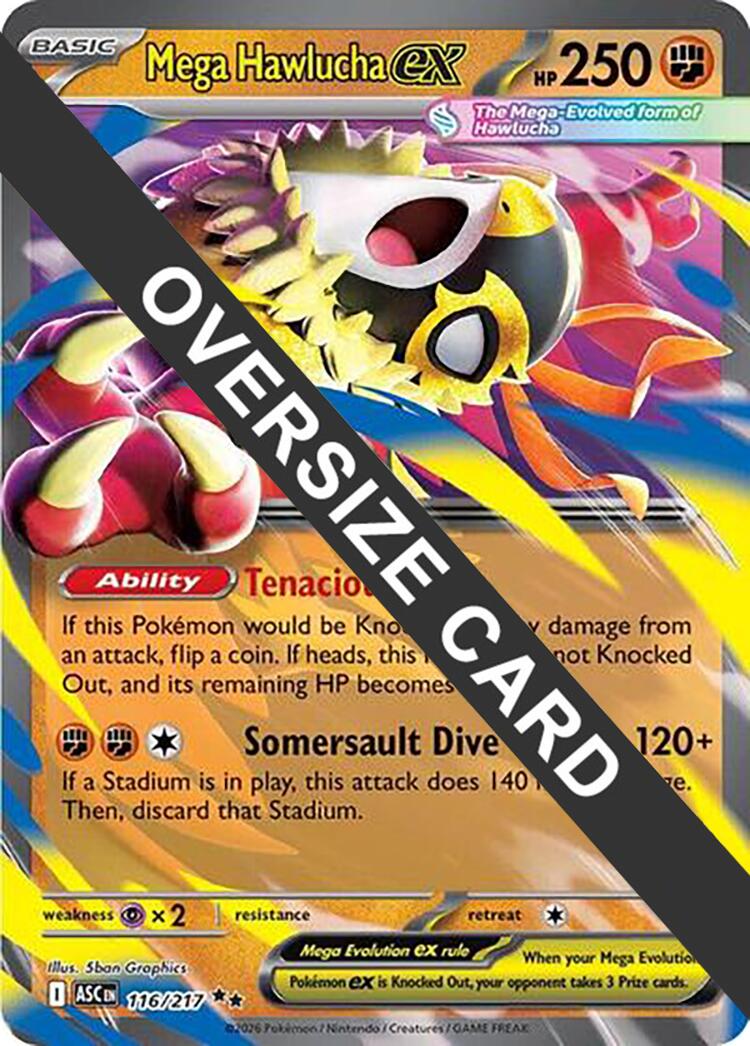 Mega Hawlucha ex (116/217) (Jumbo Card) [Mega Evolution: Ascended Heroes] | Total Play